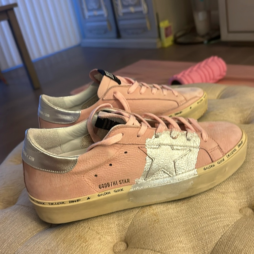 Golden Goode Superstar Low Top Sneakers/ Pink Silver / size 41